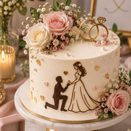 Customised Engagement Cakes
