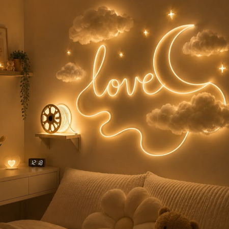 decorative neon lightning